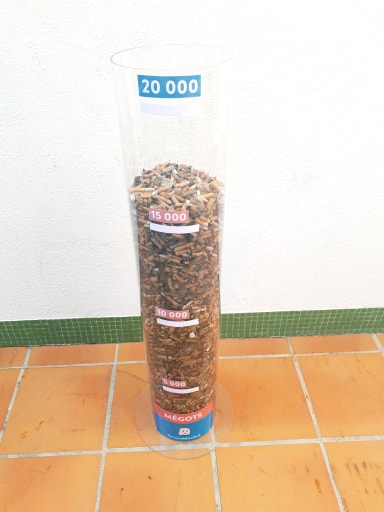 tube gradué mégots