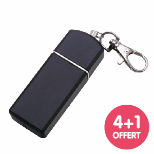 Cendrier de poche noir, hermétique, sans odeur et avec porte-clés intégré, design moderne