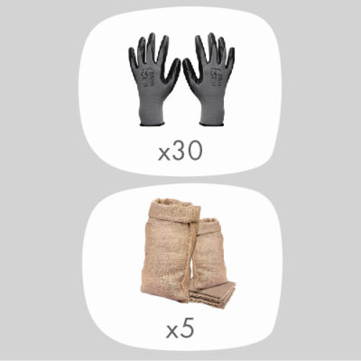 kit ramassage déchets 30 personnes