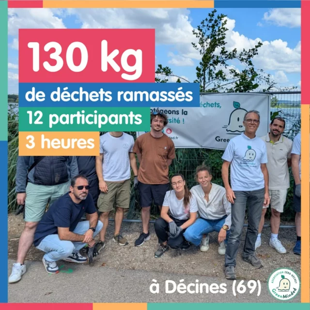 [TEAM BUILDING] Ramassage de déchets avec @circet_france : 130 kg de déchets en moins à Lyon !🤩 Le 29 juillet, nous avons organisé un ramassage avec 12 volontaires de Circet, et ensemble, nous avons collecté 130 kilos de déchets le long du canal de Jonage ! Merci à elleux pour leur motivation et leur engagement 💪👉 Ce type de prestation nous permet de financer notre mission principale : sensibiliser les jeunes au zéro déchet.🎓 Grâce à cette action, 240 élèves seront sensibilisés cette année en classe, à travers des ateliers concrets et participatifs autour du zéro-déchet & de la protection de la biodiversitéOn espère que ça donnera envie à d’autres entreprises de s’y mettre : c’est bon pour la planète, pour les équipes, et pour les générations futures 🌱📩 Si vous voulez organiser un ramassage avec nous, contactez-nous : contact@greenminded.fr